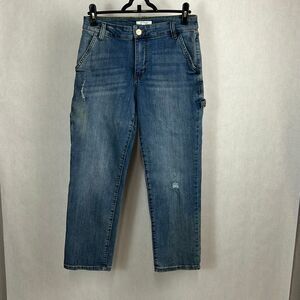 STS Blue Drew High Rise Denim Jeans Womens Sz 29 Straight Leg Lightly Distressed